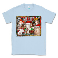 Dusty Blue merry christmas goats Classic Tee - Jasminsmagicworld