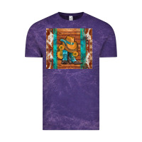 Cloud Purple cowboy boots turquoise aztec cowhide Vintage Tee - Artiststas