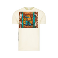 Vintage Arctic cowboy boots turquoise aztec cowhide Vintage Tee - Artiststas