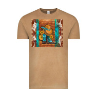 Vintage Camel cowboy boots turquoise aztec cowhide Vintage Tee - Artiststas
