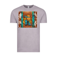 Vintage Zinc cowboy boots turquoise aztec cowhide Vintage Tee - Artiststas