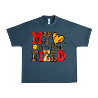 Midnight Navy my heart is on that field softball Urban Heavy Tee - AdoDesignShop