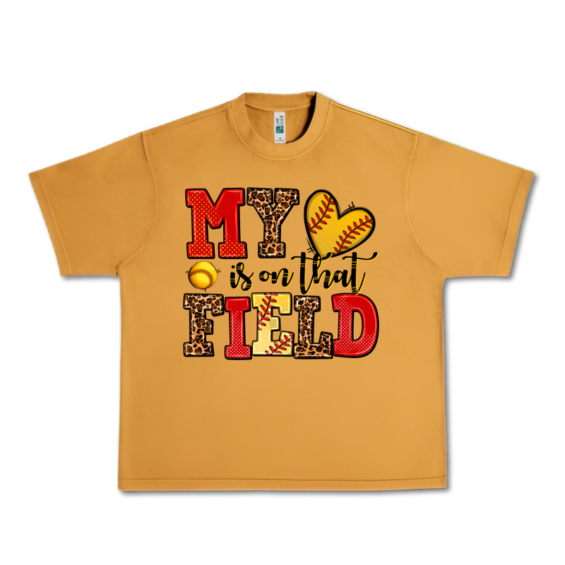 My Heart Is On That Field Softball Urban Heavy Tee by AdoDesignShop | Teevron