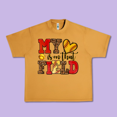 My Heart Is On That Field Softball Urban Heavy Tee Designed By Adodesignshop