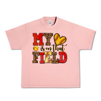 Salmon my heart is on that field softball Urban Heavy Tee - AdoDesignShop