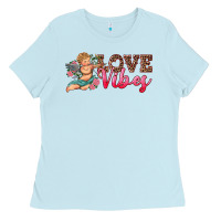 Baby Blue love vibes cupid Ladies Tee - RanaPortraitStore