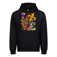 Black mardi gras love olivia Urban Hoodie - OliviaCreatesArt