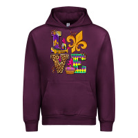 Mauve Wine mardi gras love olivia Urban Hoodie - OliviaCreatesArt