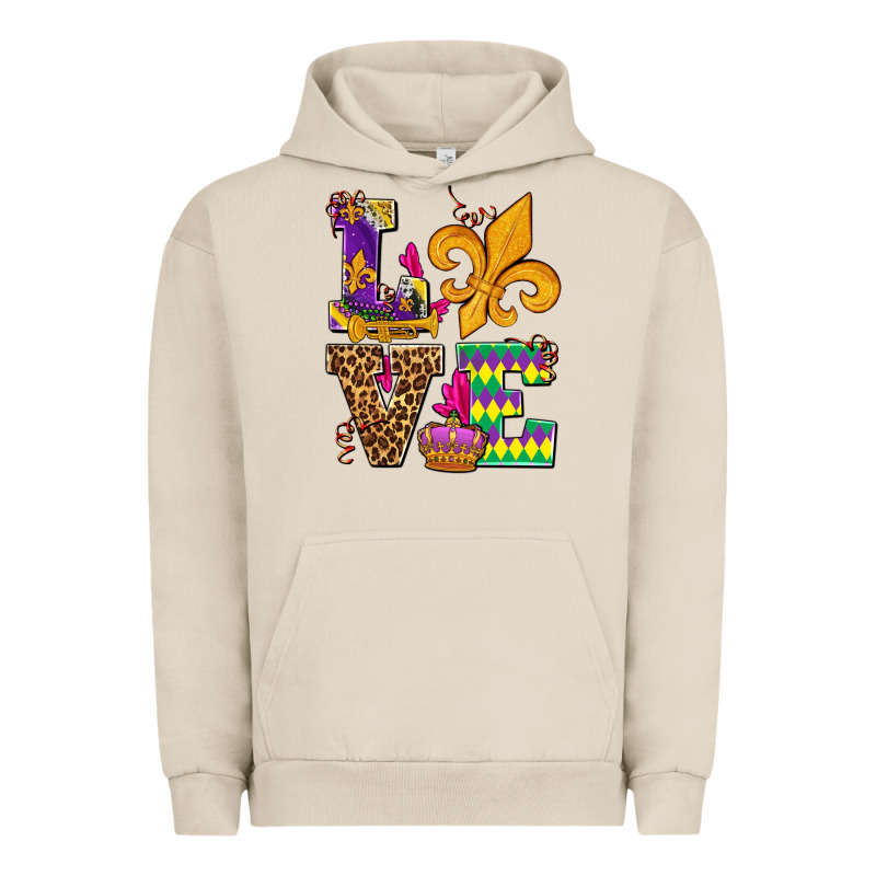 Mardi Gras Love Olivia Urban Hoodie by OliviaCreatesArt | Teevron