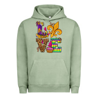 Pigment Oil Green mardi gras love olivia Urban Hoodie - OliviaCreatesArt