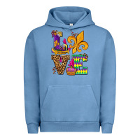 Pigment Pebble Blue mardi gras love olivia Urban Hoodie - OliviaCreatesArt