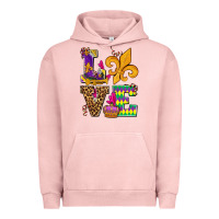 Pigment Salmon mardi gras love olivia Urban Hoodie - OliviaCreatesArt