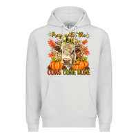 Dove Grey Pray Till The Cows Come Home Premium Hoodie - texasbilliewilder