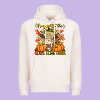 Pray Till The Cows Come Home Premium Hoodie Designed By Texasbilliewilder