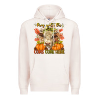 Pale Pink Pray Till The Cows Come Home Premium Hoodie - texasbilliewilder