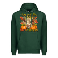 Sports Green Pray Till The Cows Come Home Premium Hoodie - texasbilliewilder