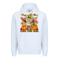 White Pray Till The Cows Come Home Premium Hoodie - texasbilliewilder