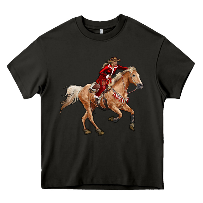 Christmas Cowgirl Heavy Core Tee by RanaPortraitStore | Teevron
