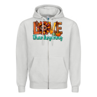 Dove Grey love thanksgiving bbs Zipper Hoodie - BundleAndBundleShop