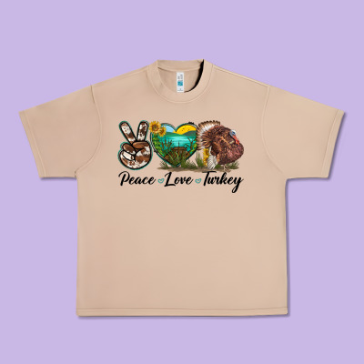 Peace Love Turkey Urban Heavy Tee Designed By Lillyallendesigns