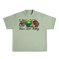 Oil Green peace love turkey Urban Heavy Tee - LillyAllenDesigns