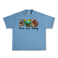 Pebble Blue peace love turkey Urban Heavy Tee - LillyAllenDesigns