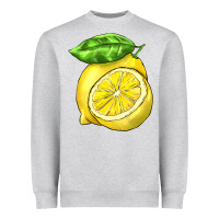 Heather Grey lemon Heavyweight Sweatshirt - BarkalooDesign