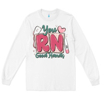 White you rn good hands registered nurse Long Sleeve Tee - MaliasSmallBusiness