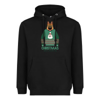 Black German shepherd dog Christmas Heavyweight Hoodie - Bettercallsaul