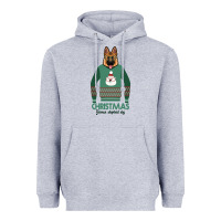 Heather Grey German shepherd dog Christmas Heavyweight Hoodie - Bettercallsaul
