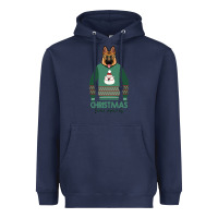 Navy German shepherd dog Christmas Heavyweight Hoodie - Bettercallsaul