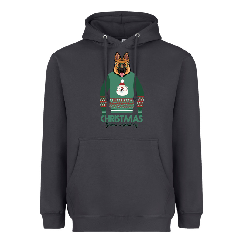 German Shepherd Dog Christmas Heavyweight Hoodie by Bettercallsaul | Teevron