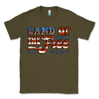 Army Green land of the free america Classic Tee - Jasminsmagicworld
