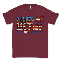 Burgundy land of the free america Classic Tee - Jasminsmagicworld