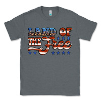 Charcoal Heather land of the free america Classic Tee - Jasminsmagicworld
