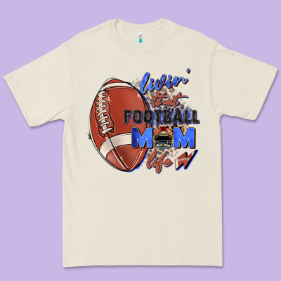Livin' That Football Mom Life Premium Tee Designed By Zillion Design Studio