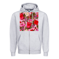 Valentines Day Coffee Cups And Love Letter With Xoxo And Leopard Seaml Zipper Hoodie | Teevron