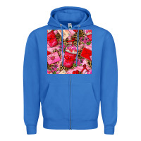 True Royal valentines day coffee cups and love letter with xoxo and leopard seaml Zipper Hoodie - BundleAndBundleShop