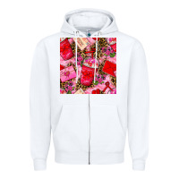 White valentines day coffee cups and love letter with xoxo and leopard seaml Zipper Hoodie - BundleAndBundleShop