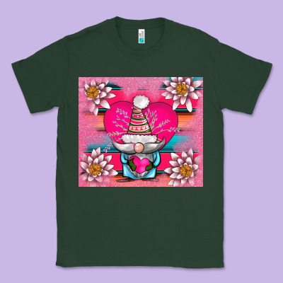 V.d Gnome And Lotus Tumbler Classic Tee Designed By Adodesignshop
