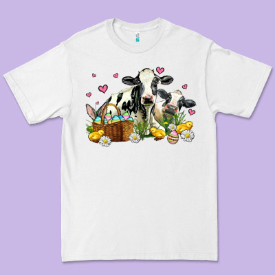 Easter Cows With Chicks Premium Tee Designed By Adodesignshop