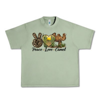 Oil Green peace love camel Urban Heavy Tee - LillyAllenDesigns
