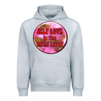 Heather Grey self love is the best love olivia Urban Hoodie - OliviaCreatesArt