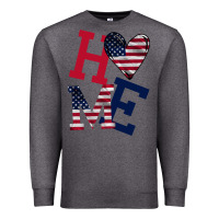 Charcoal Heather American Flag Home Premium Sweatshirt - Bettercallsaul