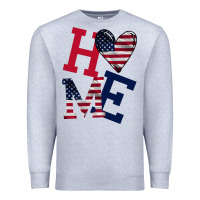 Heather Grey American Flag Home Premium Sweatshirt - Bettercallsaul