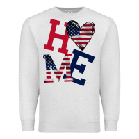 Oatmeal Heather American Flag Home Premium Sweatshirt - Bettercallsaul