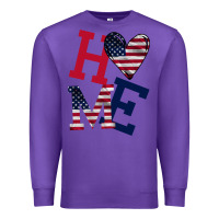 Purple American Flag Home Premium Sweatshirt - Bettercallsaul