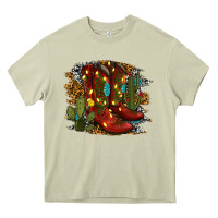 Mossy christmas cowboy boots Heavy Core Tee - RanaPortraitStore