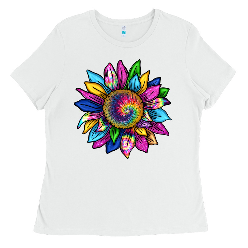 Tie Dye Sunflower Ladies Tee by texasbilliewilder | Teevron