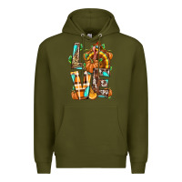 Army Green Love Turkey Thanksgiving Premium Hoodie - texasbilliewilder
